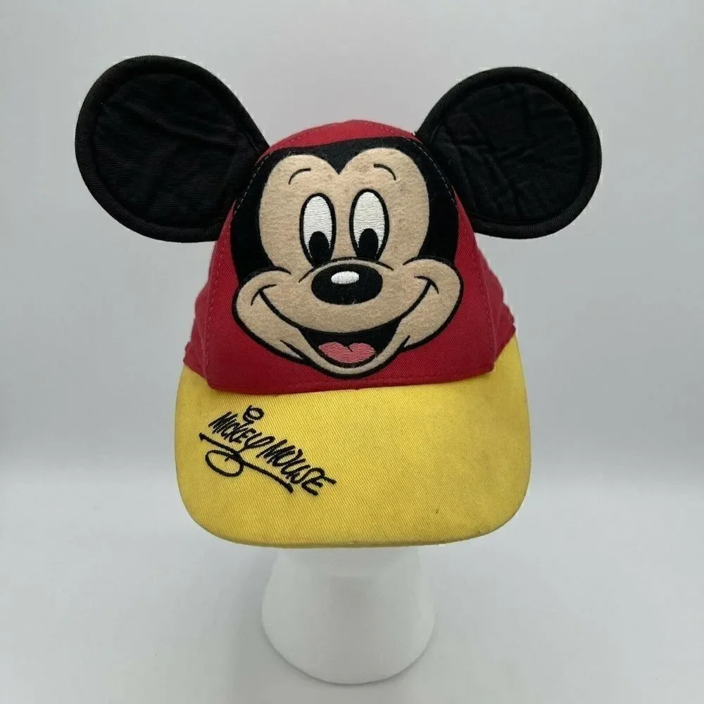 Disney Parks Mickey Mouse Red Hat With Ears Baseball Cap Toddler Embroidered